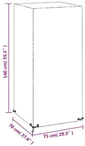 Capas cadeiras jardim 2 pcs 8 ilhós 75x70x140 cm polietileno