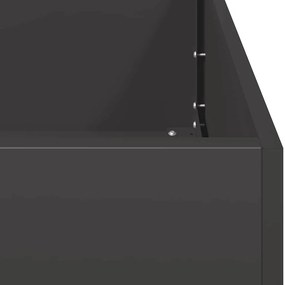 Vaso floreira 80x80x80 cm aço preto