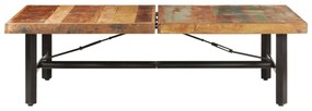 Mesa de centro 142x90x42 cm madeira recuperada maciça