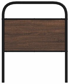Cabeceira de cama 75 cm derivados madeira/aço carvalho castanho