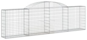 Cestos gabião arqueados 13pcs 300x30x80/100cm ferro galvanizado