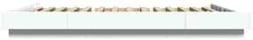 Estrutura cama c/ luzes LED 120x200 cm derivados madeira branco