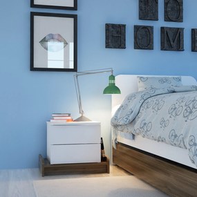 Mesa de Cabeceira Marina – Branco Noz – 60x46x40 cm
