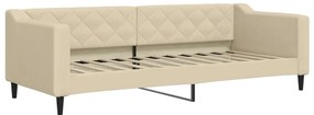 Sofá-cama com gavetão e gavetas 80x200 cm tecido cor creme