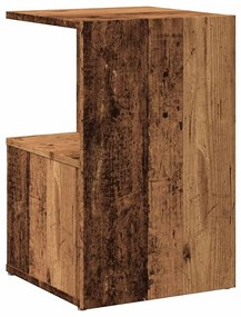 Mesa de cabeceira madeira velha 35x35x55 cm madeira trabalhada