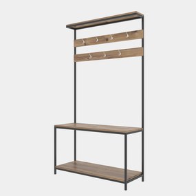 Cabideiro Girne – Preto – 105 cm x 192 cm x 40 cm