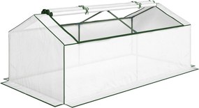 Outsunny Estufa com folha PE de malha para janela, estufa de filme resistente ao inverno, estufa 180 x 90 x 70cm Branco | Aosom Portugal