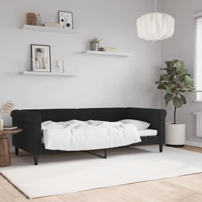 vidaXL Sofá-cama 90x190 cm veludo preto