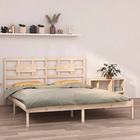 vidaXL Estrutura de cama super king 180x200 cm madeira maciça