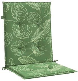 Almofadões cadeira de encosto baixo 6 pcs tecido padrão folhas