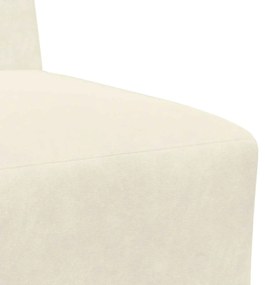 Poltrona 55 cm veludo cor creme