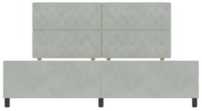Cama vidaXL Cinza Claro 200x200 cm Veludo