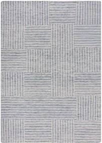 Tapete de lã tufado à mão com relevo Abstract Check
