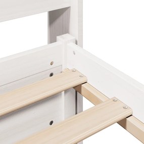 Estrutura de cama c/ cabeceira sem colchão 180x200 cm branco