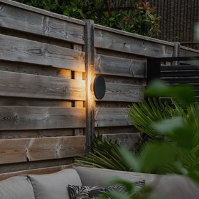 Candeeiro de parede design cinzento 16,5 cm com LED - Skyf