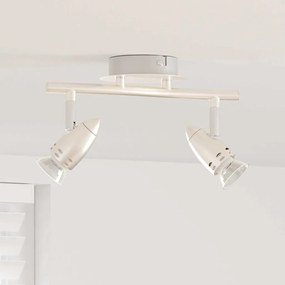 vidaXL Holofote de Teto 2 Vias Ajustáveis Níquel Mate GU10