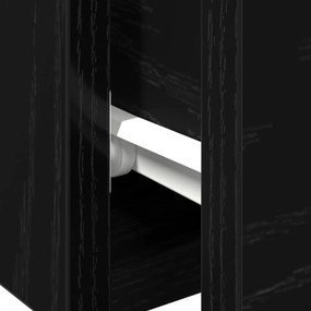 Armários de Parede 2 pcs Carvalho Preto 68x30x20 cm Madeira Engenheira