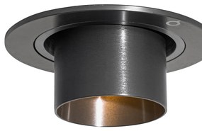 Set van 6 inbouwspots gunmetal GU10 35mm rond kantelbaar - Installa Moderno