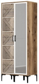 Roupeiro Kumsal PR – Nogueira/Branco – 80x47,5x201,4 cm