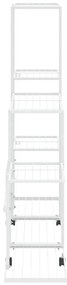 Suporte de vasos c/ rodas 94,5x25x92,5 cm metal branco