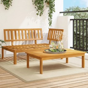 vidaXL Conj. sofás de paletes 2 pcs p/ jardim madeira de acácia maciça