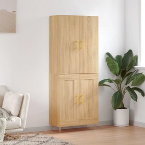 vidaXL Armário alto 69,5x34x180 cm derivados de madeira cor sonoma