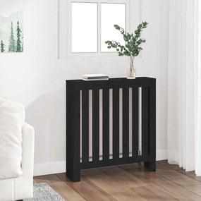 822570 vidaXL Cobertura de radiador 79,5x19x84 cm pinho maciço preto