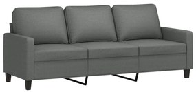 4 pcs conjunto de sofás com almofadões tecido cinzento-escuro