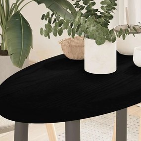 vidaXL Tampo de mesa 80x40x4 cm carvalho maciça oval castanho-escuro