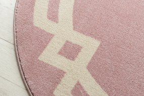 Tapete HAMPTON Lux redondo cor de rosa
