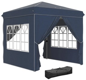 Tenda Dobrável Pop-Up Tenda 248x248x270 cm com 4 Paredes Laterais Anti