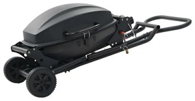 Grelhador/barbecue a gás portátil c/ zona cozinhar preto