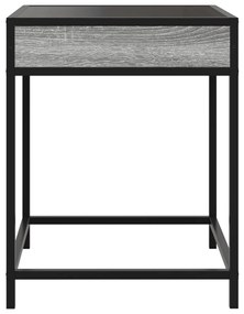 Mesa de centro luzes LED Infinity 40x40x51 cm cinzento sonoma