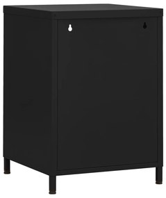 Mesas de cabeceira 2 pcs 35x35x51 cm aço preto