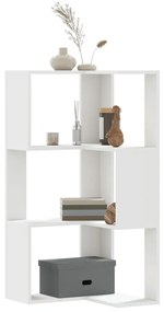 Estante canto 3 prateleiras 50x50x102 cm deriv. madeira branco
