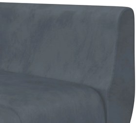Sofá-cama em forma de L 275x140x70 cm veludo cinzento-escuro