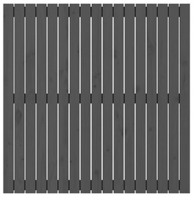 Cabeceira de parede 108x3x110 cm madeira de pinho maciça cinza
