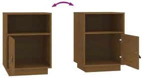 Mesas de cabeceira 2 pcs 40x34x55 cm pinho maciço castanho mel