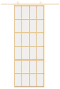 Porta deslizante 76x205 cm vidro ESG/alumínio dourado