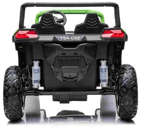 Carro elétrico para Crianças UTV XXL 24V, dois bancos de couro, travões de disco, motor 24V, luzes LED, rodas infláveis ​​de borracha com suspensão tr