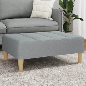 vidaXL Apoio de pés 77x55x31 cm tecido cinzento-claro
