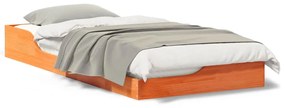 Estrutura de cama de chão Castanho-mel 80 x 200 cm