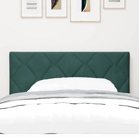 Cabeceira Diamante Verde Escuro - 90cm em Veludo