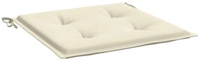 Almofadões p/ cadeiras jardim 4pcs 40x40x4 cm oxford cor creme