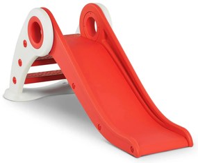 HOMCOM Escorrega infantil para crianças acima de 3 anos dobrável com escada e rampa 120x50x56 cm Vermelho