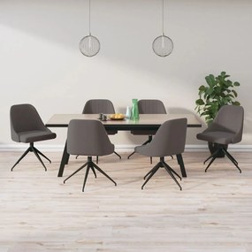 vidaXL Cadeiras de jantar 6 pcs veludo cinzento-escuro
