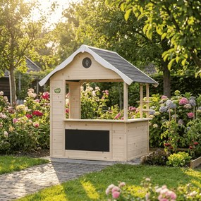 Casa de brincar em madeira para jardim Hika natural