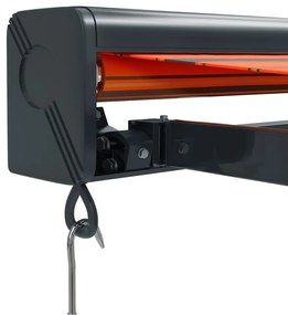 Toldo retrátil 3,5x2,5 m tecido e alumínio laranja e castanho
