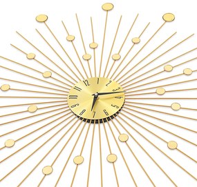Relógio de parede metal 70 cm dourado