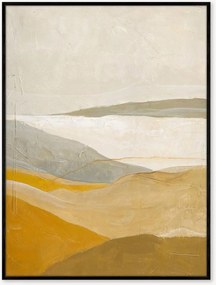 Quadro em tela pintado à mão com moldura Yellow Field